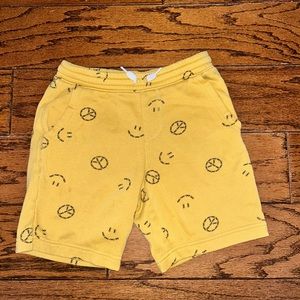 Boys Old Navy Shorts. Yellow with black smilie faces